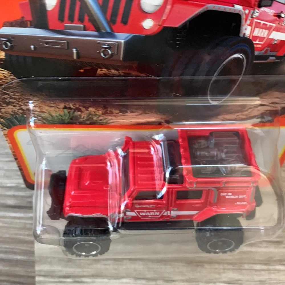 Matchbox Car Red Jeep Wrangler Superlift Off-Road Truck SUV 70 Years 2023 New
